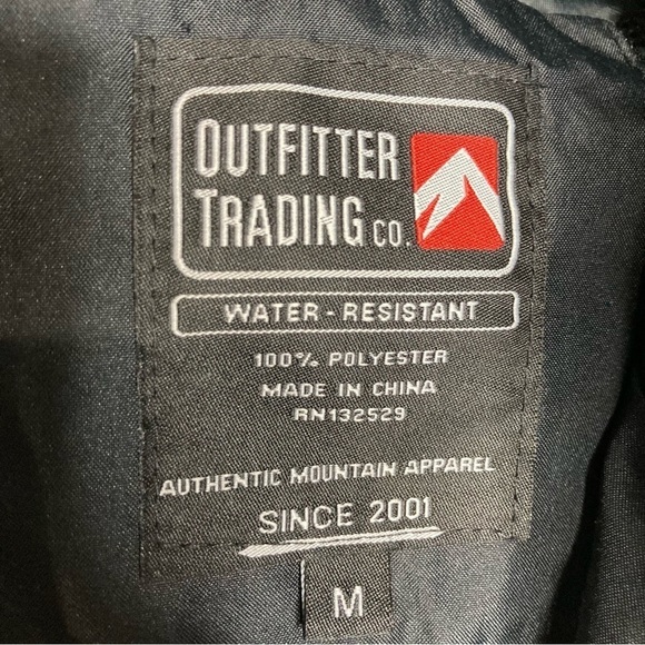 Outfitter trading company black windbreaker Jacket size medium - Picture 5 of 6